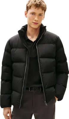 Produktbild von Tommy Hilfiger Herren Pufferjacke Down Stand mit Stehkragen, Schwarz (Black), S