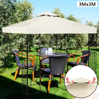 Image de SWANEW Toiture de remplacement Toiture de remplacement pavillon pour abri 3x3M