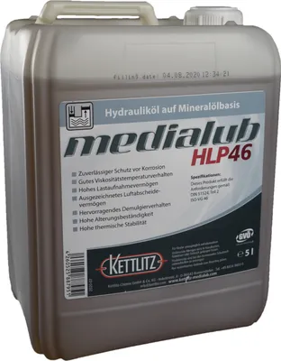 Produktbild von KETTLITZ-Medialub HLP 46 Hydrauliköl auf Mineralölbasis - 5 Liter Gebinde