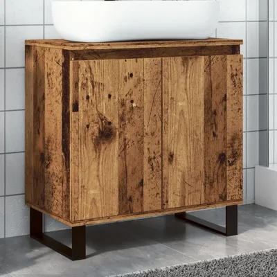 Produktbild von "2026 Promotion" Badschrank - Badregal - Altholz-Optik 58x33x60 cm - Holzwerkstoff - Badezimmer CC31799