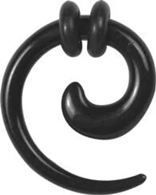 Produktbild von Ohr Dehnung Spirale Expander Acryl Schwarz Gummiring - VSP 2,5mm