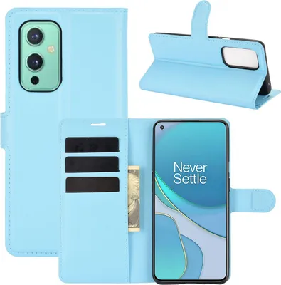 Produktbild von Schutzhülle für OnePlus 9 Case Handy Hülle Cover Case Schutztasche Wallet Klapptasche, Farbe:Blau