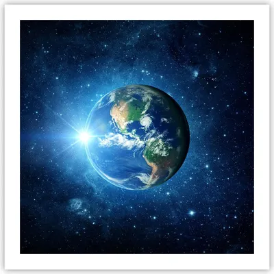 Produktbild von Poster - Poster ohne Rahmen - Erde Universum Sterne Galaxie - 60x60 cm - Wand Bild - Wanddeko - Wandbilder - Kunstposter - Wandposter - Bilder - Kunstdruck - Wandbild - P2XAC60x60-2943