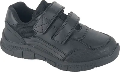 Image de Route 21 - Chaussures d'uniforme scolaire pour garçons, cuir DF2131 (25 UE) (Noir)