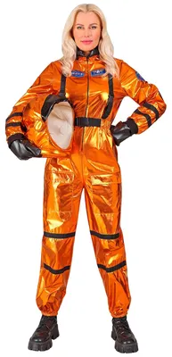 Image de Combinaison d'astronaute pour femme, orange métallisé, XL
