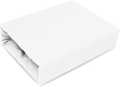 Produktbild von Elastisches Jersey-Spannbettlaken – Neueste Technologie, 22 Farben & 9 Größen für Perfekte Passform, Weich & Atmungsaktiv Weiß 70x140