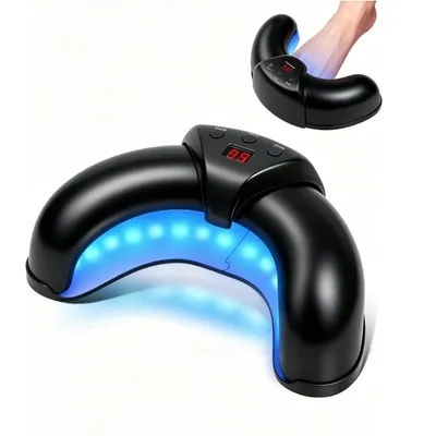 Produktbild von LED-Manikürelampe, Nagelpilz Laser Gerät,Nagelpilz Laser Behandlungsgerät,Mit 22 Leuchten (18 UV-LEDs und 4 Infrarot-LEDs) für Finger Fußnägel,Schwarz