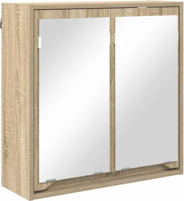 Zdjęcie produktu dla vidaXL Szafka łazienkowa z lustrem i półką dąb sonoma 60 x 20 x 60 cm