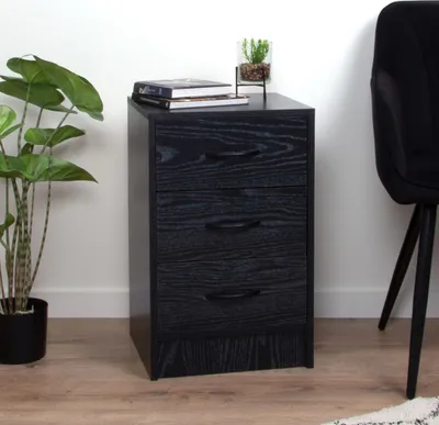 Image de Milton & Oldbrook Armoire avec tiroirs Savona Noir