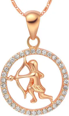 Produktbild von Sternzeichenkette Schütze Damen Halskette Sternzeichen Anhänger Zirkonias vergoldet Autiga® rosegold