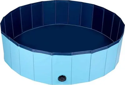 Produktbild von Hundebad – Hundepool – Kühlbecken für Hunde – Zusammenklappbar – 120 x 30 cm – Blau