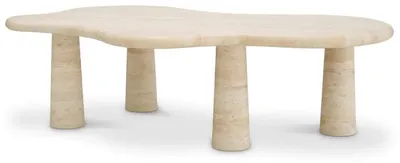 Zdjęcie produktu dla stolik kawowy Casa Padrino Beige 116 x 73 x H. 34 cm - Stolik do salonu z trawertynu - Meble do salonu - Meble z trawertynu - Luksusowe meble - Luksusowe meble
