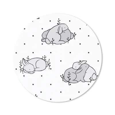 Produktbild von MuchoWow® Mauspad Mousepad Kaninchen - Tiere - Schlaf - Kinder - Verhaltensmuster 20x20 cm - Mousepads - Maus Mat - Pad - Mausunterlage - Schreibtischmatte