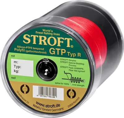 Produktbild von Schnur STROFT GTP Typ R Geflochtene 500m rot R4-0,220mm-9kg