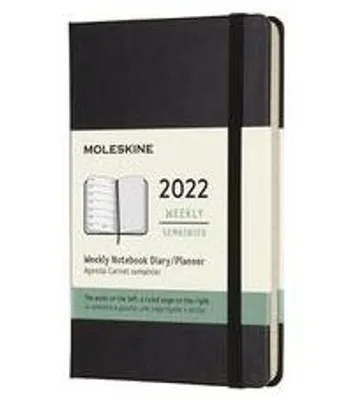 Produktbild von Moleskine Classic, Persönliches Tagebuch, Schwarz, 12-Month, Einfarbig, Elfenbein, 90 x 140 mm