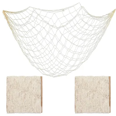 Fischernetz-Dekoration 2er-Set, 200 x 100 cm, Baumwolle