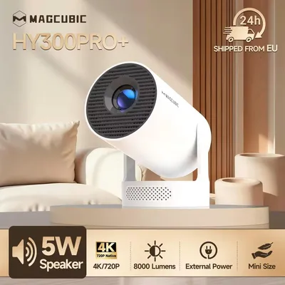 Produktbild von Magcubic HY300 Pro+ Mini Beamer 720P Android 11 WiFi 6 Bluetooth