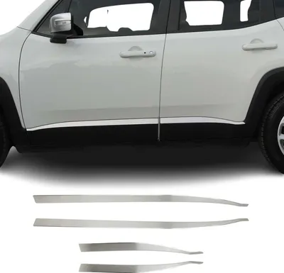 Zdjęcie produktu dla Listwa ochronna drzwi bocznych do Jeep Renegade 2015-2024 Szczotkowany chrom