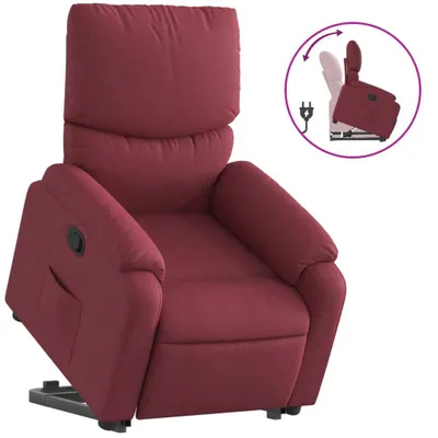 Produktbild von vidaXL Relaxsessel mit Aufstehhilfe Weinrot Stoff