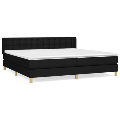 Produktbild von vidaXL Boxspringbett mit Matratze Schwarz 180x200 cm Stoff
