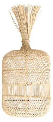 Image de Bazar Bizar Lampadaire rotin marron 29x29x65cm