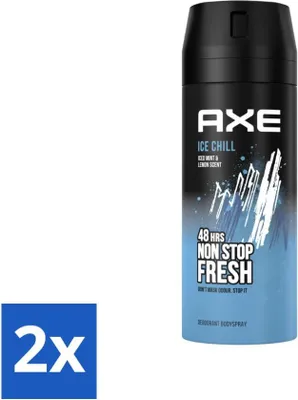 Produktbild von Ax – Deodorant-Bodyspray – 48 Stunden Frische – Ice Chill – Eisige Minze & Zitrone – 150 ml - Vorteilspack - 2 Stücke
