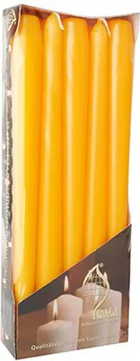 Produktbild von FLAVOUR by Gala Leuchterkerzen 20 mm goldgelb 10er Pack