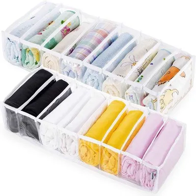 Productafbeelding van Famanu Ladeorganizer – Transparante opbergoplossing voor kledingkasten