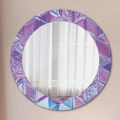 Produktbild von Ø60cm Modern Spiegel - Wandspiegel Wandmontage- Schlafzimmer - tropisch Blätter