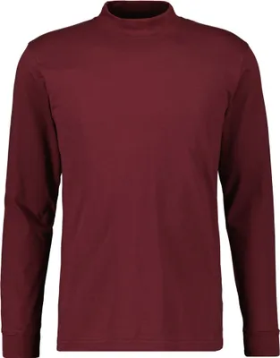 Ragman Stehkragen-Shirt langarm in rot