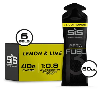 Obrázek produktu pro Science in Sport Beta Fuel energetický gel s nootropy, citron a limetka, 6 x 60 ml