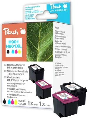 Obrázok produktu pre Peach 316260, Čierna, Azúrová, Purpurová, Žltá, Atrament na pigmentovej báze, Atrament na báze farby, 1 kusov, Viacnásobné balenie