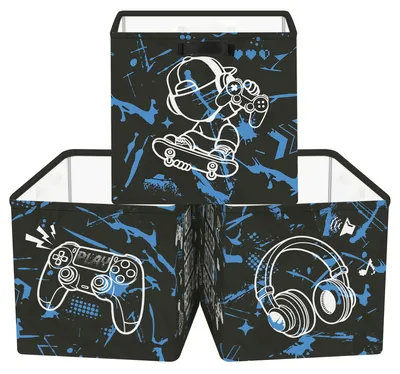 Image de Lot de 3 boîtes de rangement pour vêtements et jouets