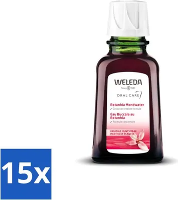Productafbeelding van WELEDA - Geconcentreerde mondwater - Ratanhia - 50 ml - Voordeelverpakking - 15 stuks