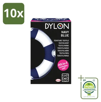 Produktbild von 10 x Dylon Textilfarbe All-in-One - Navy Blau - 350g - Großpackung - 10 Stücke