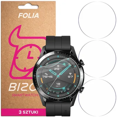 Produktbild von 3x Schutzfolie für den Bildschirm für Huawei Watch GT 2 46 mm, Bizon Watch HydroFlex