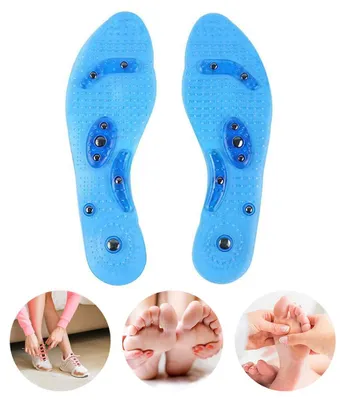 Produktbild von Paar magnetische Gel-Akupressur-Einlegesohlen für die Fußtherapie, Massage-Einlegesohlen für Damen und Herren