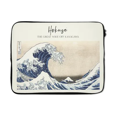Produktbild von MuchoWow® Laptop Hülle 17 Zoll Laptoptasche Gemälde - Die große Kluft von Kanagawa - Hokusai - Zipper - Schutzabdeckung