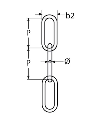 Produktbild von Rundstahlkette langglied, ähnl DIN 5685C, 3mm, Edelstahl A4
