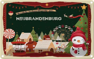 Produktbild von vianmo Blechschild 20x30 cm Weihnachten aus NEUBRANDENBURG