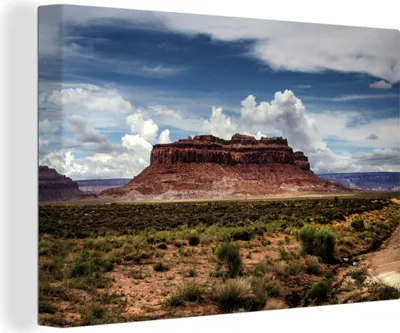 Produktbild von OneMillionCanvasses® - Leinwandbilder - 140x90 cm, Tafelberg mit blauem Himmel, Wandbilder Kunstdruck Wanddekoration