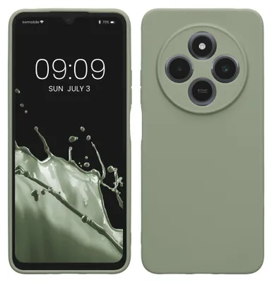 Produktbild von kwmobile Handyhülle für Xiaomi Redmi 14C / Poco C75 Hülle - weiches Handy Silikon Case - Schutzhülle Cover - Graugrün