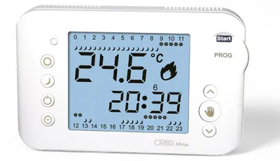 Image de Chronothermostat électronique numérique à programmation quotidienne et hebdomadaire Mirus - Blanc