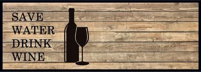 MD Entree Küchenmatte Cook&Wash 50x150cm save water drink wine