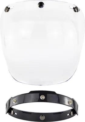 Immagine prodotto di Visiera per casco da moto, visiera a bolla per casco aperto, protezione dal vento per caschi retrò