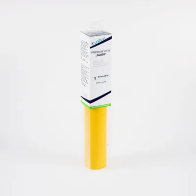 Produktbild von craftcut G15 Plotterfolie glänzend BRIGHT-YELLOW 30,5 x 300 cm