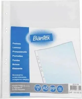 Zdjęcie produktu dla Koszulki A5 Pp Bantex W Groszki 100 Szt