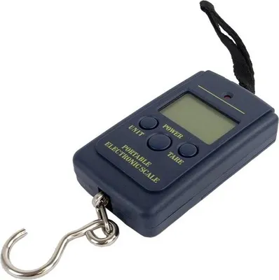 Productafbeelding van Draagbare weegschaal met haak, tot 40 kg, LCD-display, hangweegschaal, visweegschaal, compact model PRO-H40