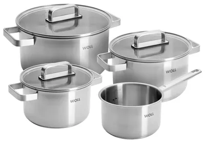 Produktbild von Woll STEEL Kochtopf-Set, 7-teilig, aus langlebigem und rostfreiem Edelstahl