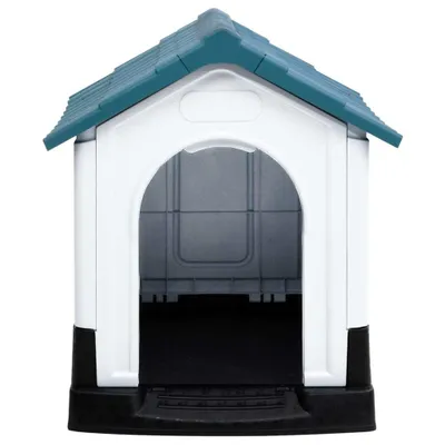 Image de vidaXL Niche pour chien Bleu 57x68x66 cm Polypropylène